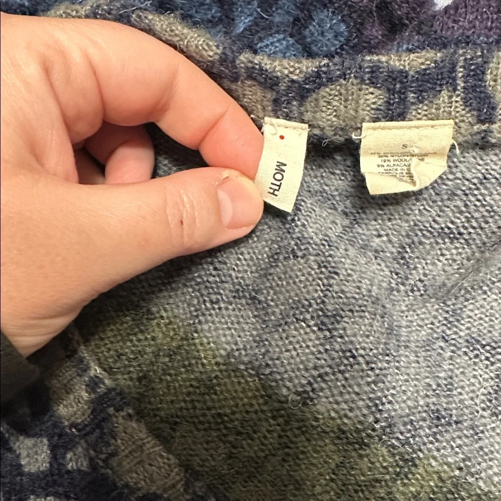 Moth Multi Color Patterned Cardigan